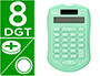 CALCULADORA LIDERPAPEL DE BOLSO XF42 8 DIGITOS SOLAR E PIHAS COR VERDE 94X59,5X10,5MM