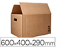 CAIXA PARA EMBALAR Q-CONNECT AMERICANA ULTRA RESISTENTE COM ASAS CARTAO CANAL DUPLO 7 MM COR KRAFT 600X400X290 MM