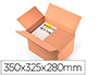 CAIXA PARA EMBALAR Q-CONNECT ULTRA RESISTENTE REGULAVEL EM ALTURA CARTAO CANAL DUPLO 7 MM COR KRAFT 350X325X280 MM