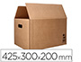 CAIXA PARA EMBALAR Q-CONNECT AMERICANA FUNDO AUTOMATICO E ASAS CARTAO CANAL SIMPLES 5 MM COR KRAFT 425X300X200 MM
