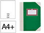 LIVRO DE CARTAO COSIDO FERNANDES FLECHA DIN A4+ LISO 50 FOLHAS 100 GR VERDE