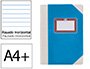 LIVRO DE CARTAO COSIDO FERNANDES FLECHA DIN A4+ PAUTADO 50 FOLHAS 100 GR AZUL