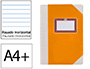 LIVRO DE CARTAO COSIDO FERNANDES FLECHA DIN A4+ PAUTADO 50 FOLHAS 100 GR LARANJA