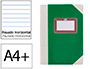 LIVRO DE CARTAO COSIDO FERNANDES FLECHA DIN A4+ PAUTADO 50 FOLHAS 100 GR VERDE