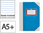 LIVRO DE CARTAO COSIDO FERNANDES FLECHA DIN A5+ PAUTADO 50 FOLHAS 100 GR AZUL