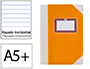LIVRO DE CARTAO COSIDO FERNANDES FLECHA DIN A5+ PAUTADO 50 FOLHAS 100 GR LARANJA