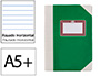 LIVRO DE CARTAO COSIDO FERNANDES FLECHA DIN A5+ PAUTADO 50 FOLHAS 100 GR VERDE