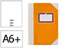 LIVRO DE CARTAO COSIDO FERNANDES FLECHA DIN A6+ LISO 50 FOLHAS 100 GR LARANJA