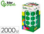 ETIQUETAS ESCOLAR LIDERPAPEL AUTOADESIVAS CIRCULOS 20 MM VERDE ROLO DE 2000 UNIDADES EM CAIXA DE CARTAO