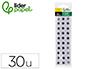 OLHO ADESIVO LIDERPAPEL 12 MM BRANCO COM PUPILA PRETA BOLSA DE 30 UNIDADES