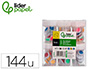 OLHO ADESIVO LIDERPAPEL 15 MM BRANCO COM PUPILA DE CORES SORTIDAS PACK DE 144 UNIDADES