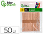 PALITOS DE MADEIRA LIDERPAPEL COR NATURAL 11,4 X 1 CM BOLSA COM 50 UNIDADES