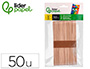 PALITOS DE MADEIRA LIDERPAPEL COR NATURAL 15 X 1,8 CM BOLSA COM 50 UNIDADES