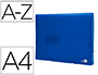 PASTA CLASSIFICADORA COM FOLE LIDERPAPEL DIN A4 TRANSPARENTE 13 DEPARTAMENTOS AZUL