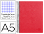 CADERNO ESPIRAL LIDERPAPEL A5 MICRO PAPERCOAT CAPA FORRADA 140 F 75 GR QUADRICULA 5MM 5 BANDAS 6 FUROS VERMELHO