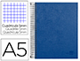 CADERNO ESPIRAL LIDERPAPEL A5 MICRO PAPERCOAT CAPA FORRADA 140 F 75 GR QUADRICULA 5MM 5 BANDAS 6 FUROS AZUL