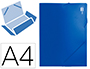 PASTA DE ELASTICOS LIDERPAPEL COM LOMBADA RIGIDA DIN A4 2 BOLSAS AZUL