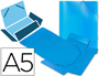 PASTA DE ELASTICOS EM POLIPROPILENO LIDERPAPEL DIN A5 AZUL