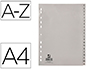 SEPARADOR Q-CONNECT ALFABETICOS A_Z DE PLASTICO DIN A4