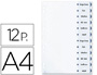 SEPARADOR AVERY DE CARTOLINAI 12 SEPARADORES DIN A4