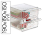 CUBO DE ARQUIVO ARCHIVO 2000 COM 2 GAVETAS EM POLIESTIRENO TRANSPARENTE 190 X 150 X 150 MM