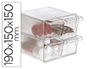 CUBO DE ARQUIVO ARCHIVO 2000 COM 4 GAVETAS EM POLIESTIRENO TRANSPARENTE 190 X 150 X 150 MM