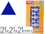 ETIQUETAS APLI AUTOADESIVAS TRIANGULARES 21X21X21 MM AZUL EM ROLO DE 2832 ETIQUETAS