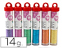 PURPURINA LIDERPAPEL FANTASIA CORES METALICAS PASTEL FRASCO DE 14 GR