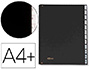 PASTA CLASSIFICADORA PARDO COM FOLE CARTAO COMPACTO FOLIO COM 12 DEPARTAMENTOS VISOR DUPLO PERSONALIZAVEIS COR PRETO