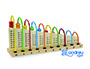JOGO ANDREUTOYS ABACO MADEIRA PARA SUMAR E SUBTRAIR 29X14,5X7,5 CM