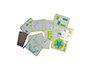 JOGO FICHAS HENBEA TRANSPARENTES + ESPELHOS SIMETRIAS E FORMAS 21X15 CM SET 10 CARTOES + 2 ESPELHOS