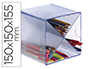 CUBO DE ARQUIVO ARCHIVO 2000 ASPA ORGANIZADOR MODULAR PLASTICO AZUL TRANSPARENTE 150 X 150 X 155 MM INCLUI 2 CLIPS