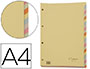 SEPARADOR CARTONEX DE CARTOLINA DIN A4 COM 24 SEPARADORES DE CORES