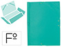 PASTA DE ELASTICOS LIDERPAPEL PLASTICO FOLIO ABA COR VERDE PISTACHO