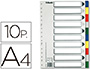 SEPARADOR ESSELTE DE PLASTICO CONJUNTO DE 10 SEPARADORES DE CORES DIN A4 COM 5 CORES MULTIPERFURADO