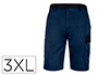 BERMUDA DELTAPLUS COM CINTURA AJUSTAVEL E 5 BOLSOS COR AZUL-LARANJA TAMANHO XXXL