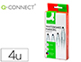 MARCADOR Q-CONNECT QUADRO BRANCO 4 CORES SORTIDAS PONTA REDONDA 3.0 MM