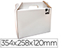 CAIXA TIPO MALA COM ASA Q-CONNECT CARTAO PARA ENVIO E TRANSPORTE COR BRANCO 354X120X258 MM
