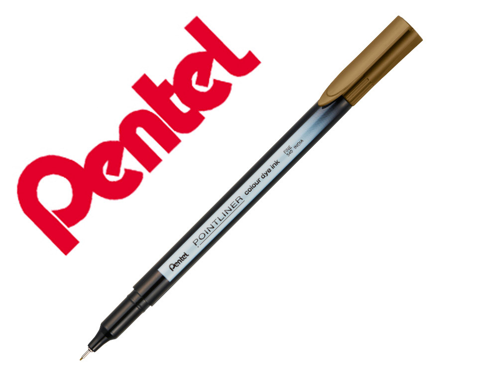 MARCADOR PENTEL DE FIBRA POINTLINER CASTANHO 0,4 MM