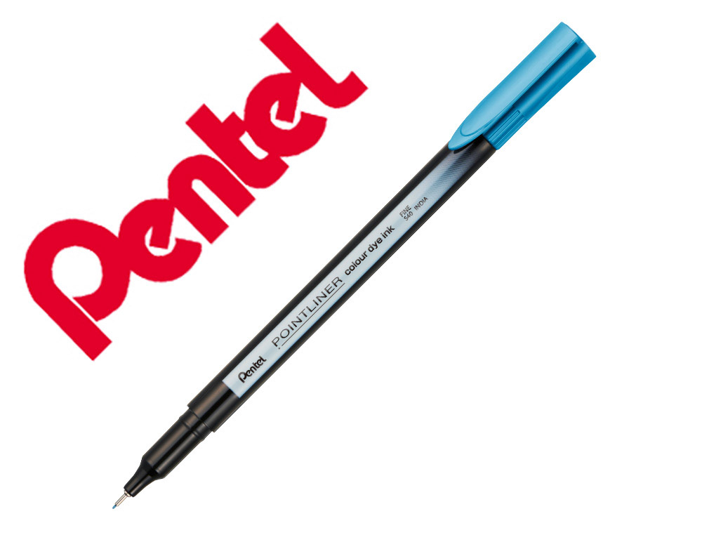 MARCADOR PENTEL DE FIBRA POINTLINER AZUL TURQUESA 0,4 MM