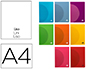 CADERNO AGRAFADO LIDERPAPEL 360 CAPA DE PLASTICO DIN A4 48 F 90 GR LISO SEM MARGEM CORES SORTIDAS