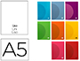 CADERNO AGRAFADO LIDERPAPEL 360 CAPA DE PLASTICO DIN A5 48 F 90 GR LISO SEM MARGEM CORES SORTIDAS