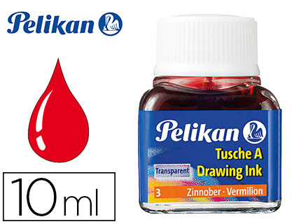 TINTA DA CHINA PELIKAN FRASCO 10 ML VERMELHA