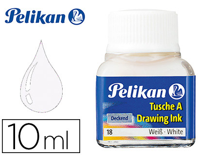 TINTA DA CHINA PELIKAN FRASCO 10 ML BRANCA