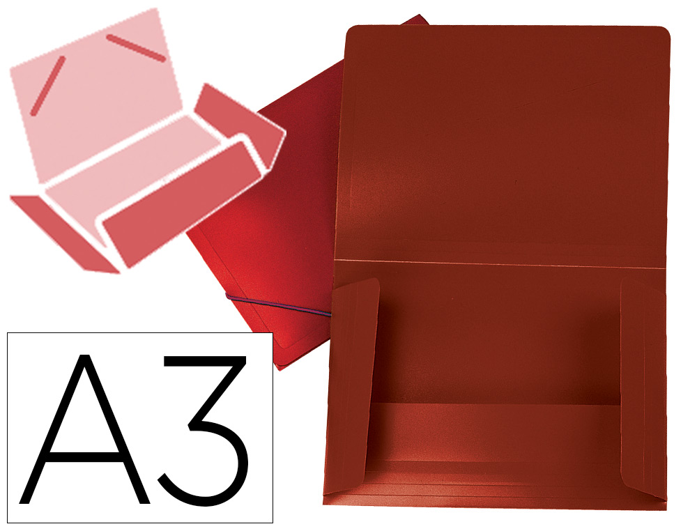 PASTA LIDERPAPEL PORTADOCUMENTOS ABAS POLIPROPILENO DIN A3 VERMELHO TRANSLUCIDO LOMBADA FLEXIVEL