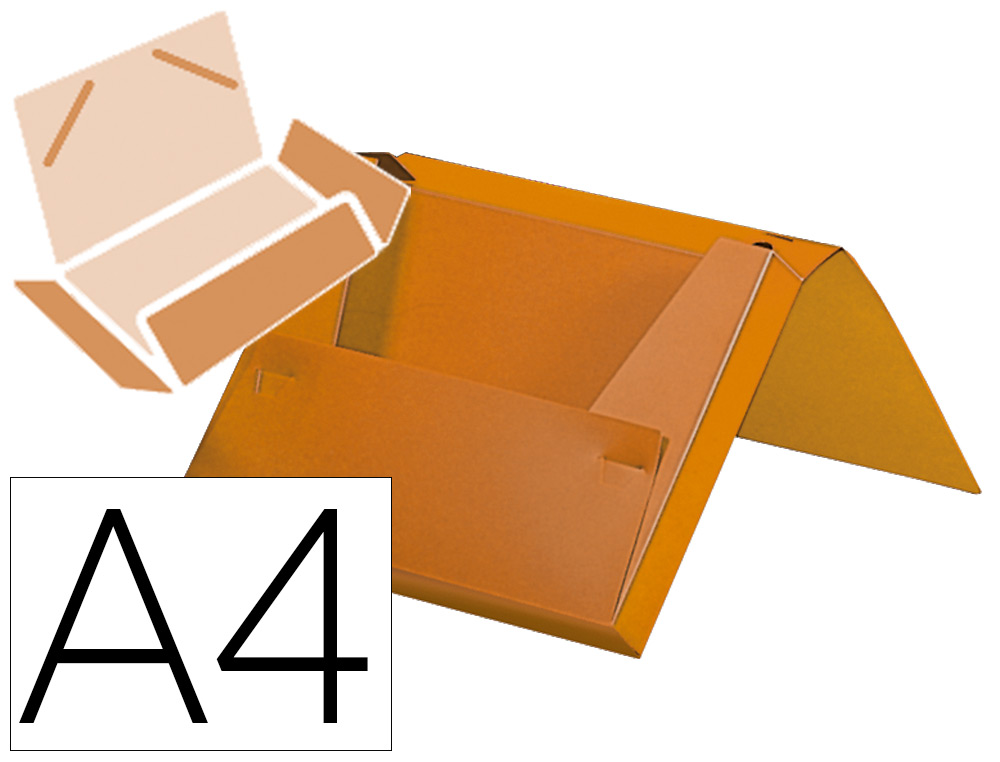 PASTA LIDERPAPEL PORTADOCUMENTOS COM ELASTICOS POLIPROPILENO DIN A4 LARANJA FLUOR LOMBADA 25 MM