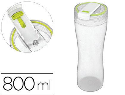 COPO DE BEBIDAS OFFISYS CAPACIDADE 0,8 L DUPLA ABERTURA PARA LIMPEZA FACIL 100% HERMETICO 81X81X191 MM TRANSPARENTE