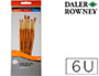 PINCEIS DALER ROWNEY SIMPLY ART CABO DOURADO BLISTER DE 6 UNIDADES