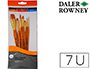 PINCEIS DALER ROWNEY SIMPLY ART CABO DOURADO BLISTER DE 7 UNIDADES