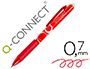 ESFEROGRAFICA Q-CONNECT RETRATIL APAGAVEL 0,7 MM COR VERMELHO